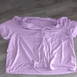 Lavender Short Sleeve Button-Up Shirt